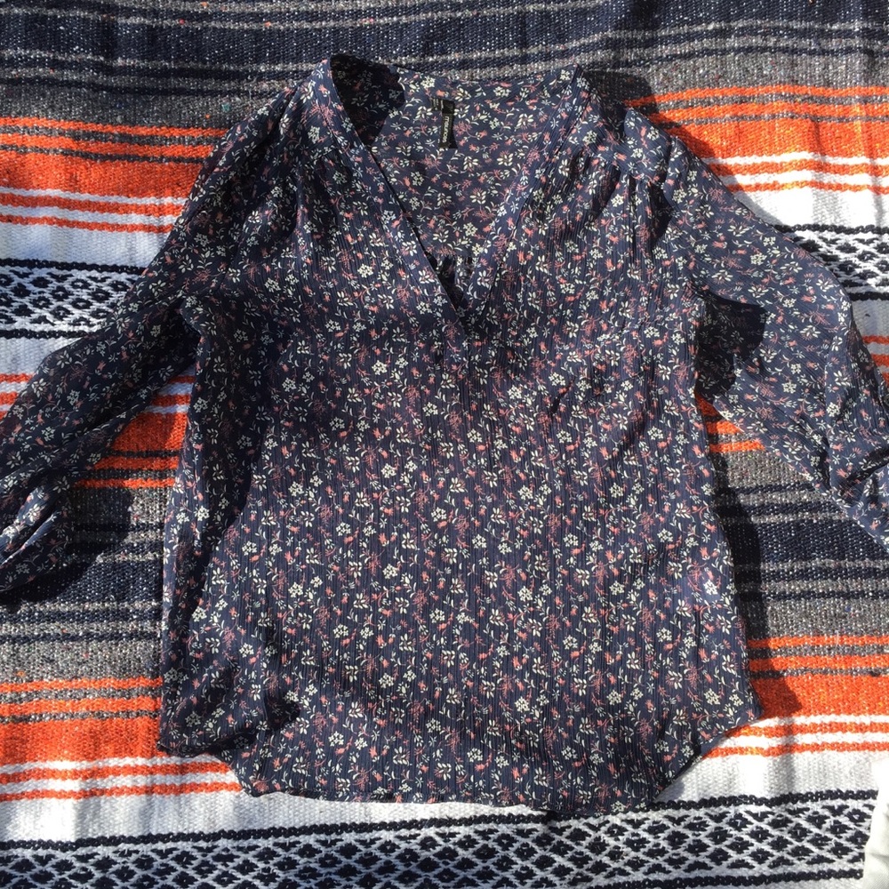 Maurices 3/4 Sleeve Floral Blouse